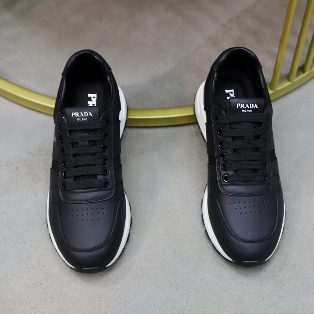 Men's shoes 💰600💰🙅‍♂️🙅‍♂️🙅‍♂️ [PRADA] Prada - High-end quality original order - Upper: Nappa calfskin, tumbled calfskin spliced stretch cloth surface, tongue high frequency brand logo - Lining: water-dyed cowhide - Outsole: ultra-light TPU foam rubber; two-color molded outsole -Ultra-high quality control and fine workmanship: outstanding (high-end, extravagance, grade) -Size: 38-44 (45 can be customized)